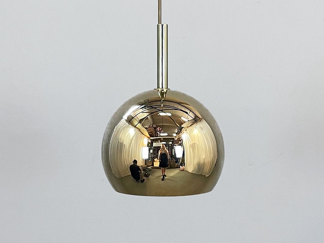 Foto Golden Ball Pendant Lamp by Hoffmann Germany