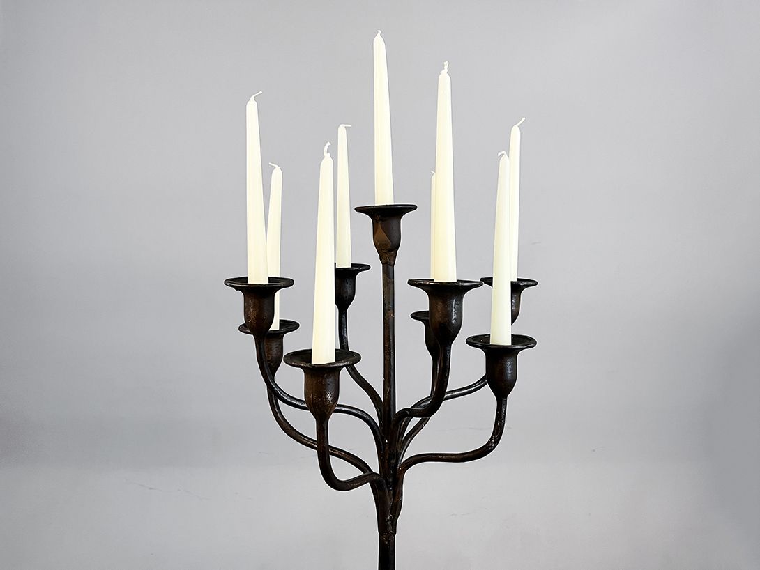 Foto Grand Black Metal Candle Holder Stand h155