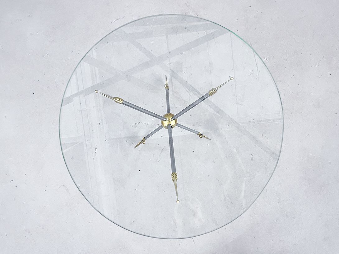 Foto Italian Vintage Side Table Glass and Arrows, 1950s