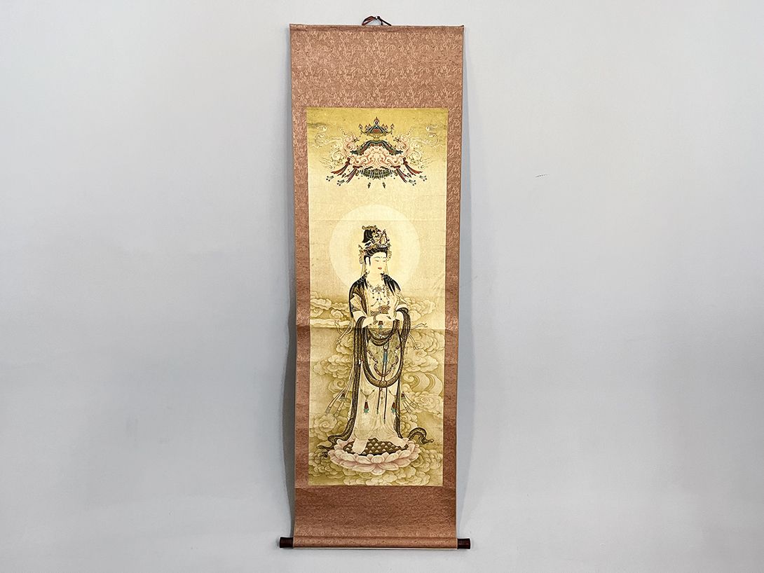 Foto Large Chinese East Asian Wall Hanging with Goddess Guanyin h150