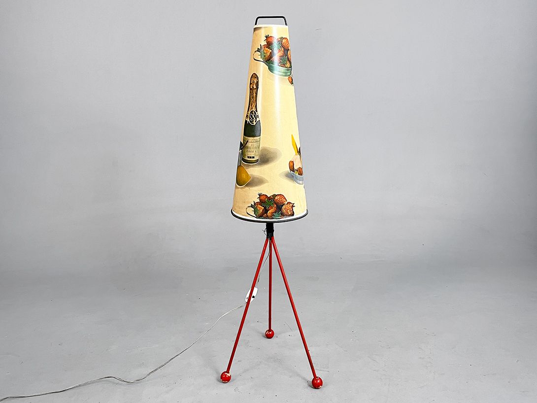 Foto Tripod Lamp with Delightful Shade Germany 1958 C2 h117