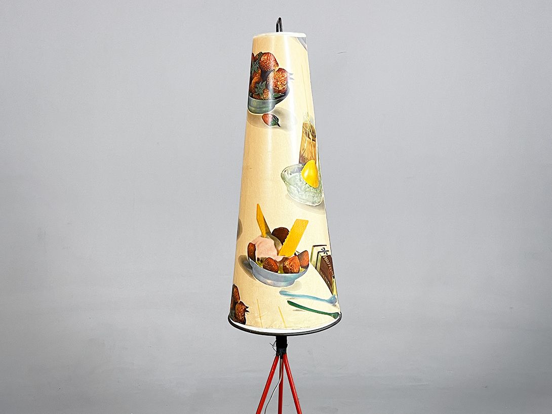 Foto Tripod Lamp with Delightful Shade Germany 1958 C2 h117