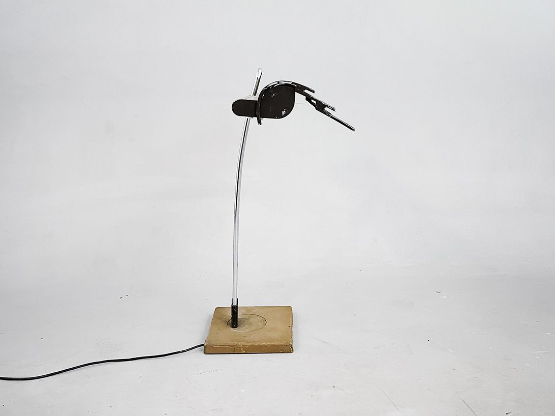 Foto Late 1950s Industrial Army Desk Lamp h78 B3