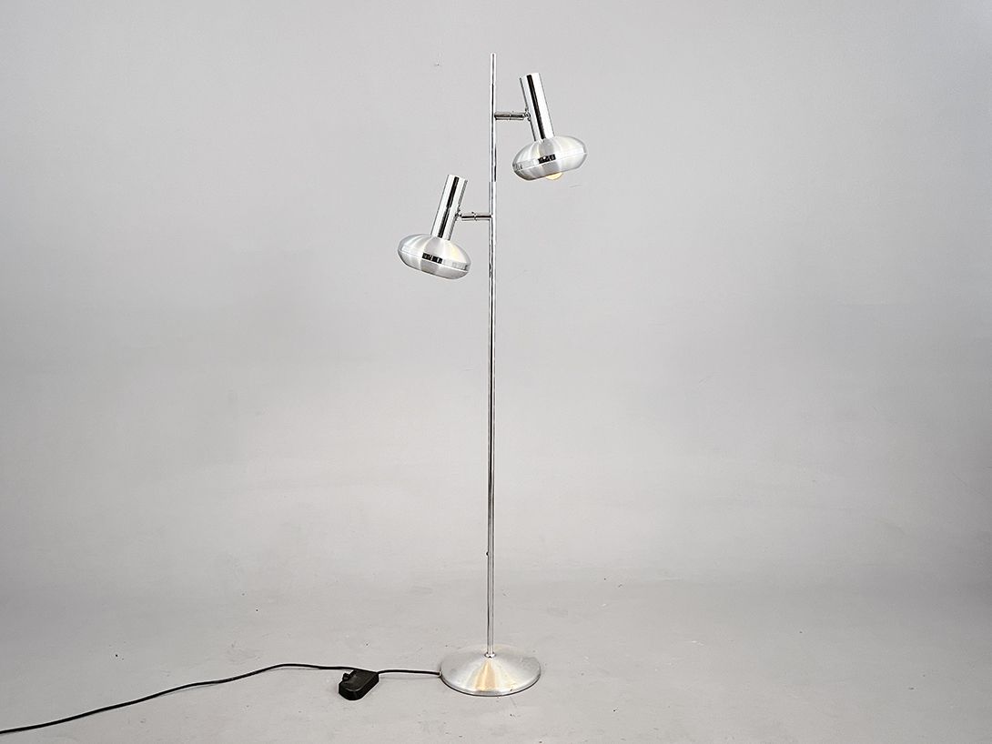 Foto West German 1970s Chrome Floor Lamp h164