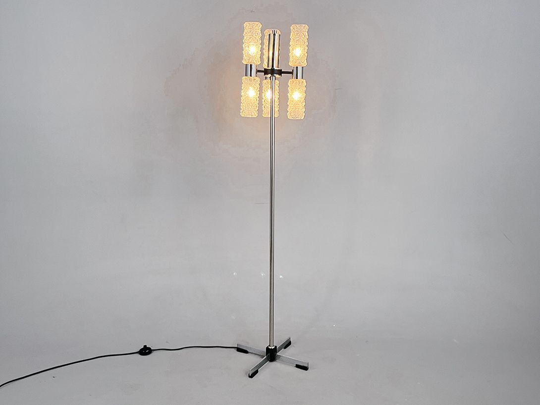Foto Noble Vintage Crystal Floor Lamp, 1970s C2