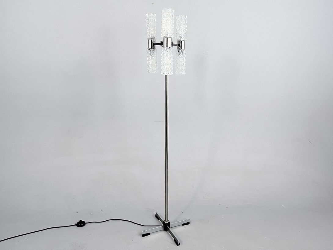 Foto Noble Vintage Crystal Floor Lamp, 1970s C2