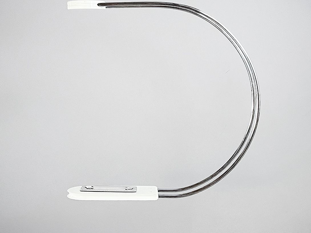 Foto Impressive Bauhaus Curved Stainless Steel Pendant Lamp h100