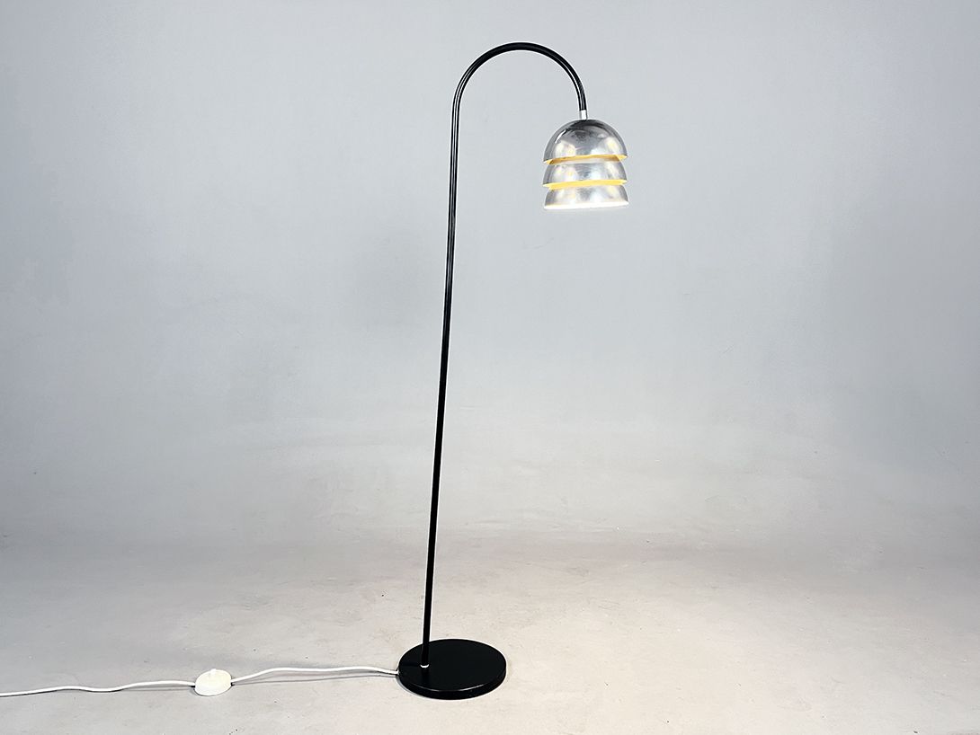 Foto Space Age Floor Lamp with Stepped Chrome Shade c3 h142