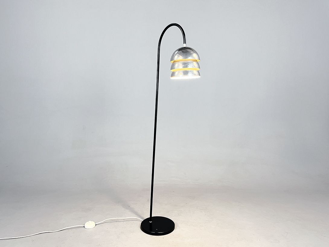 Foto Space Age Floor Lamp with Stepped Chrome Shade c3 h142
