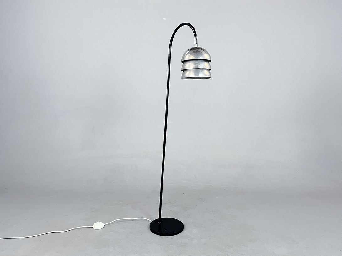 Foto Space Age Floor Lamp with Stepped Chrome Shade c3 h142