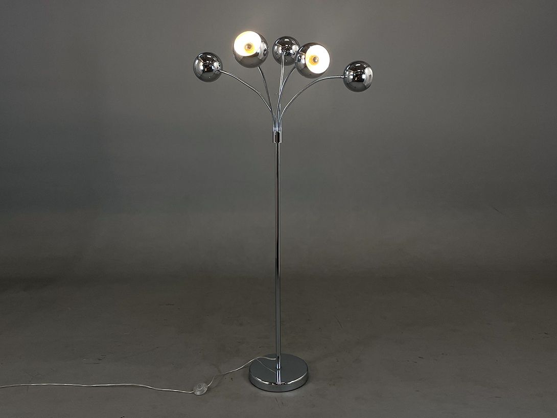 Foto Chrome Eyeball Floor Lamp with 5 Lights h180
