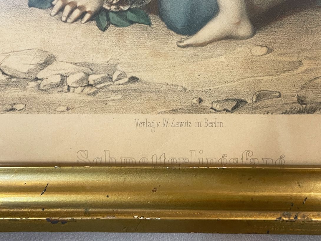 Foto Historic Print of Children Catching Butterflies h34