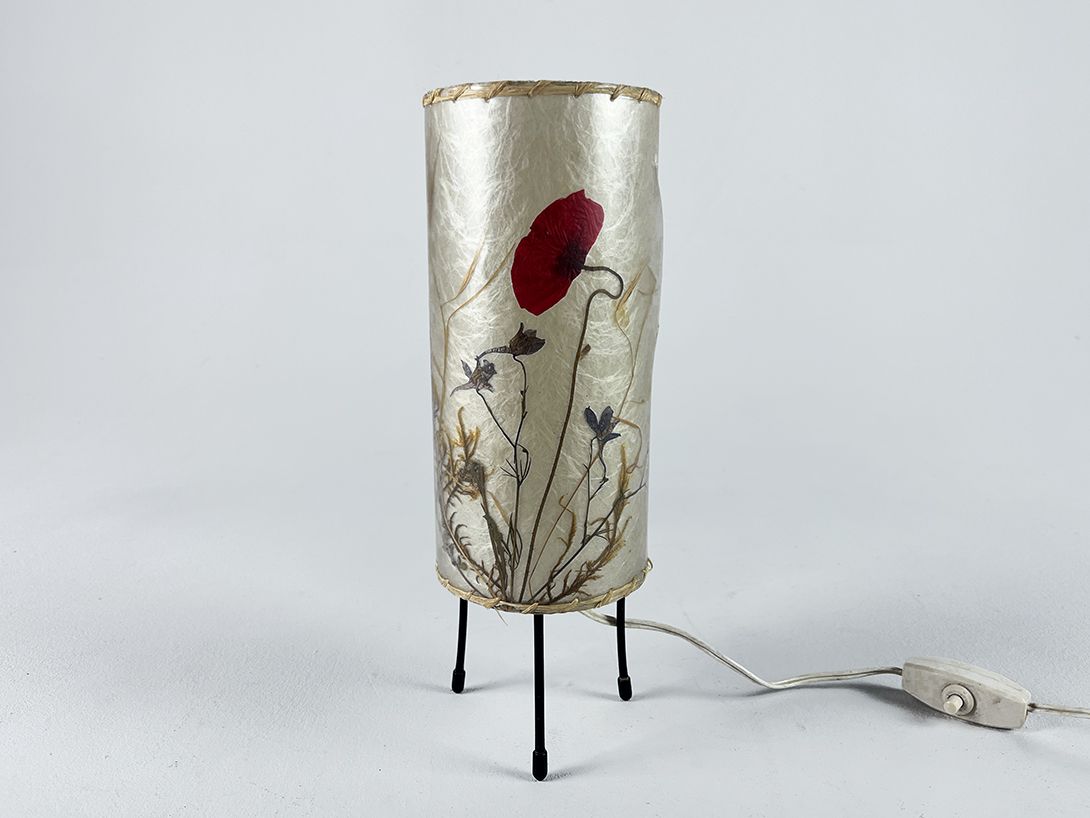 Foto Sweet Cozy Flower and Wheat Lamp on Tripod Stand h27