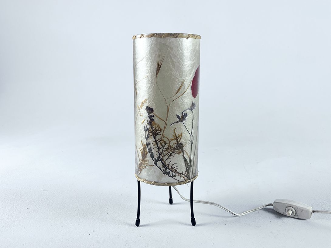 Foto Sweet Cozy Flower and Wheat Lamp on Tripod Stand h27
