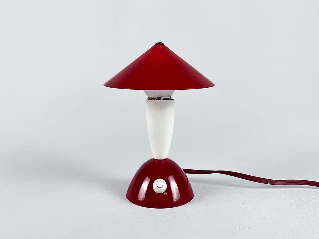 Foto Czechoslovakian Tiny Mushroom Table Lamp, 1930s h16