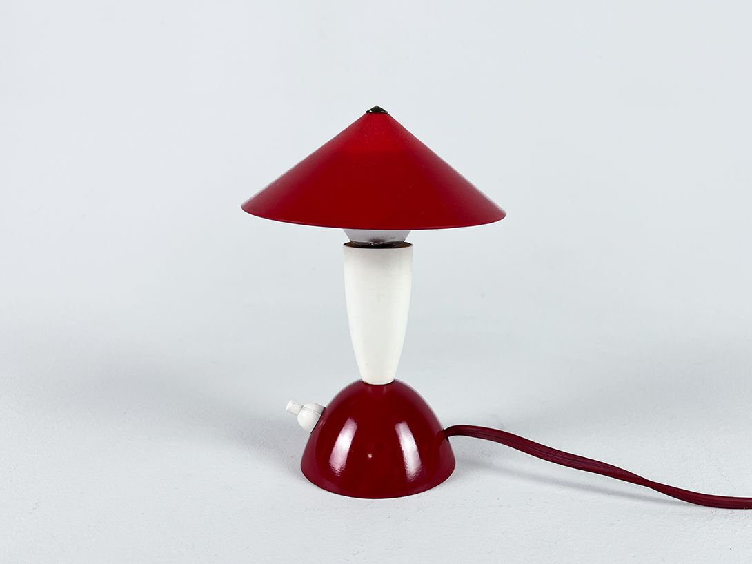 Foto Czechoslovakian Tiny Mushroom Table Lamp, 1930s h16