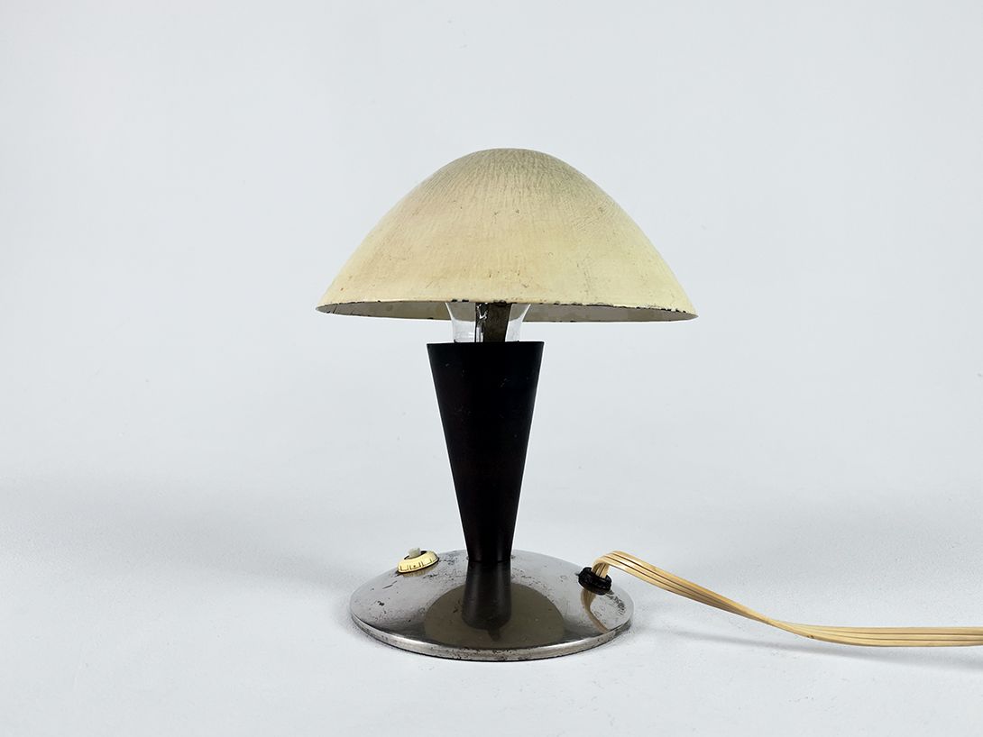 Foto Czechoslovakian Bauhaus Mushroom Table Lamp, 1930s h24