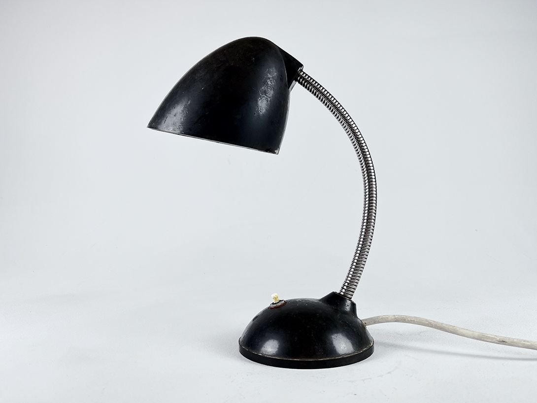 Foto Grey Bakelite Table Desk Lamp by Eric Kirkman Cole, 1960s h41