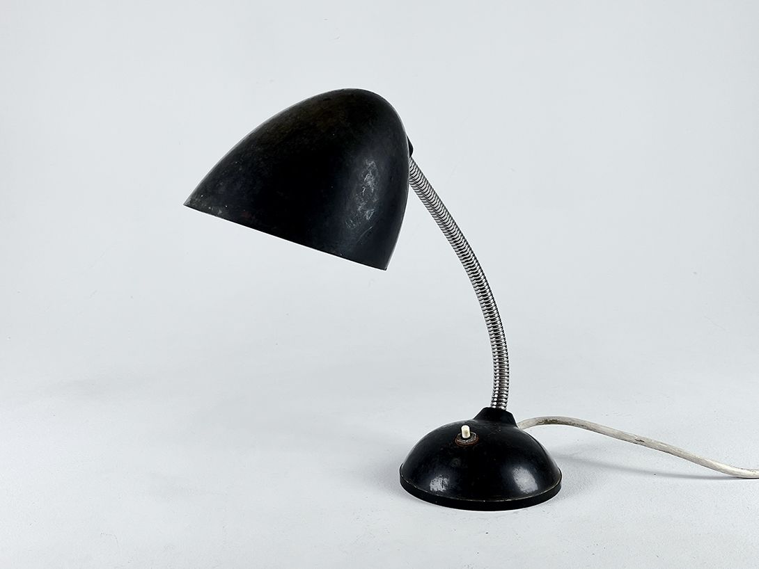 Foto Grey Bakelite Table Desk Lamp by Eric Kirkman Cole, 1960s h41