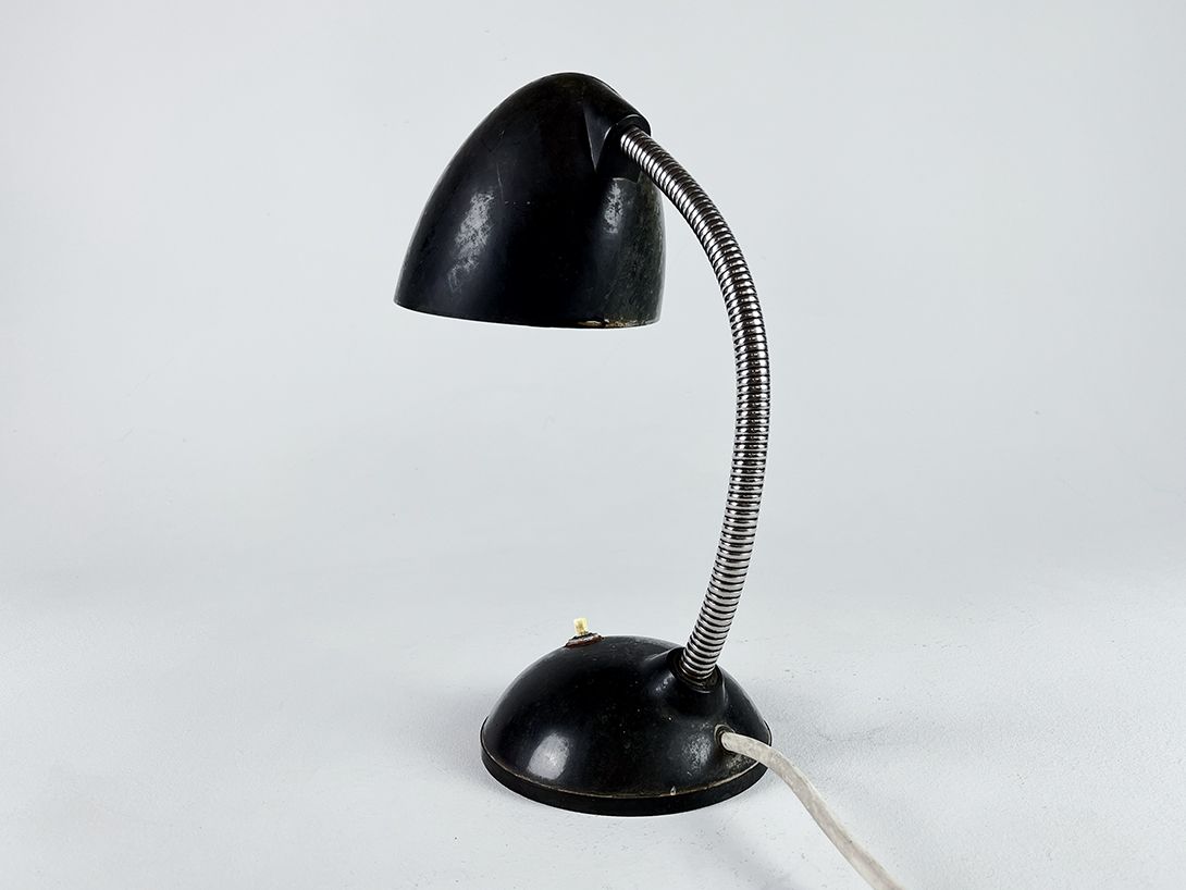 Foto Grey Bakelite Table Desk Lamp by Eric Kirkman Cole, 1960s h41