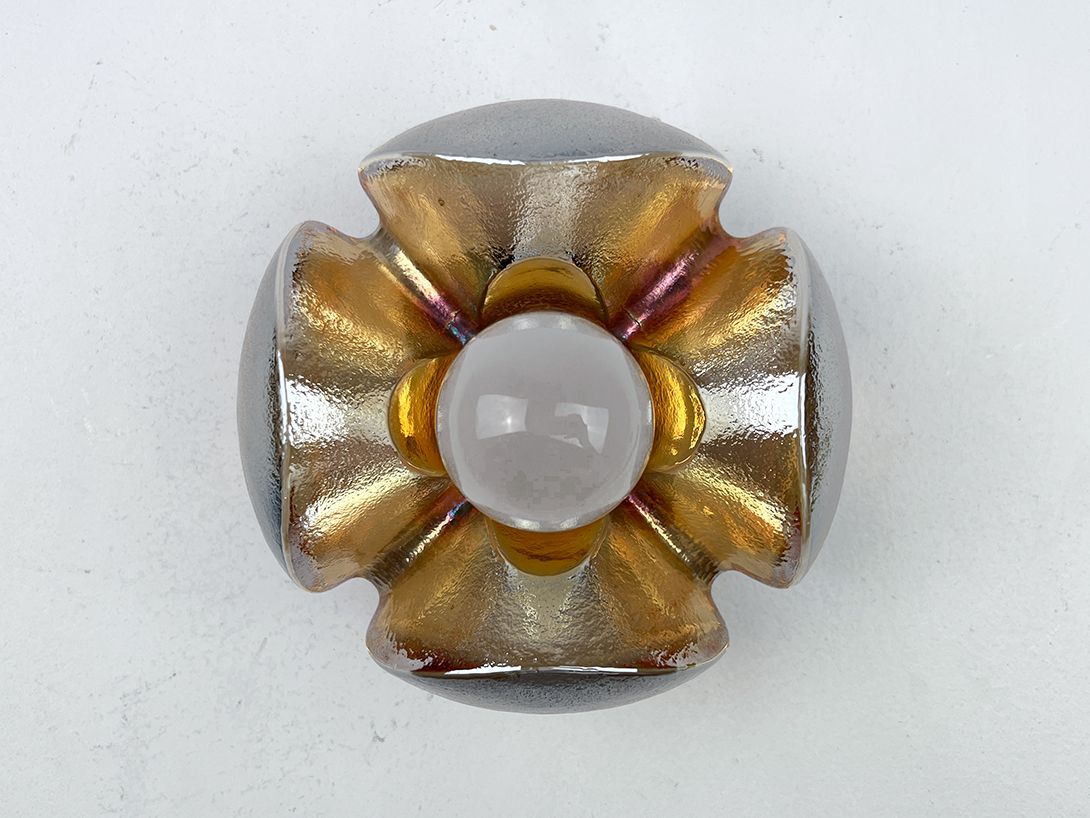 Foto Golden Noble Shiny Blossom Wall Lamp h15