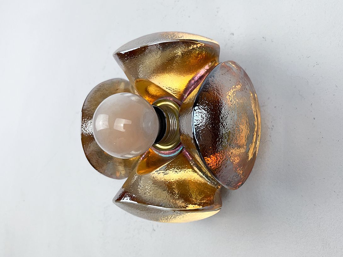 Foto Golden Noble Shiny Blossom Wall Lamp h15