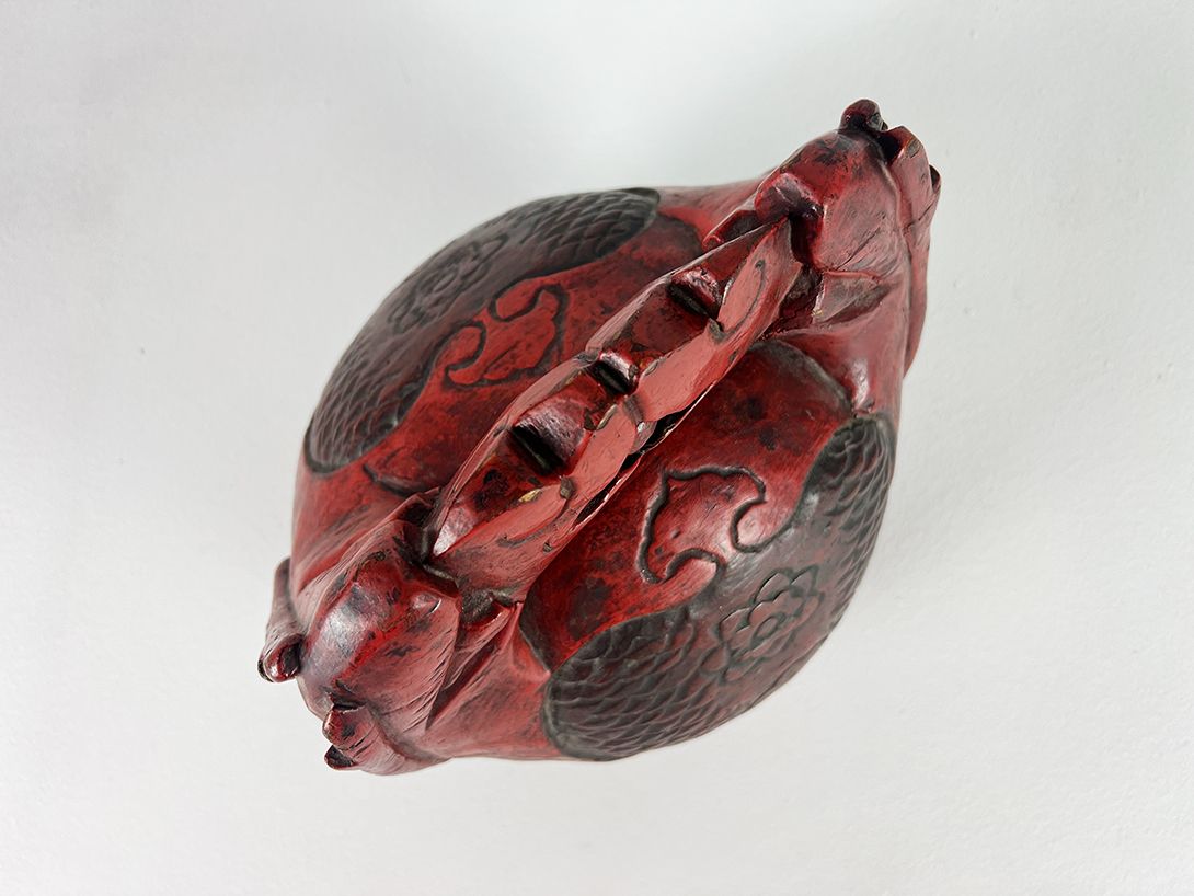 Foto Wooden Mokugyo Ritual Fish Gong Japan 1900 h28x25x20
