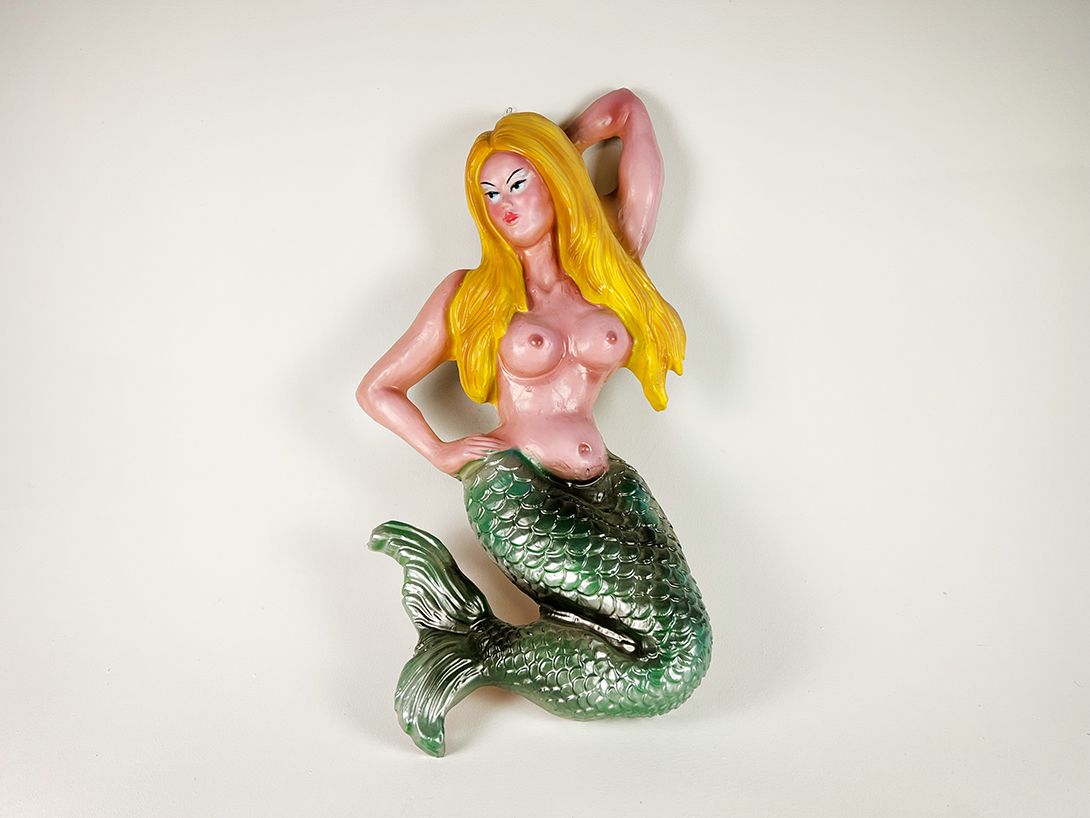 Foto Mermaid Figurehead Plastic Hamburg 1980 h87x45x15