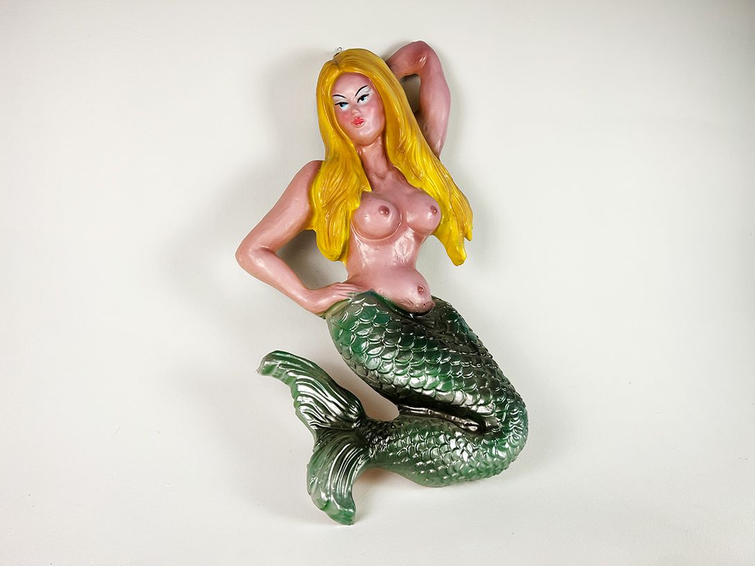 Foto Mermaid Figurehead Plastic Hamburg 1980 h87x45x15