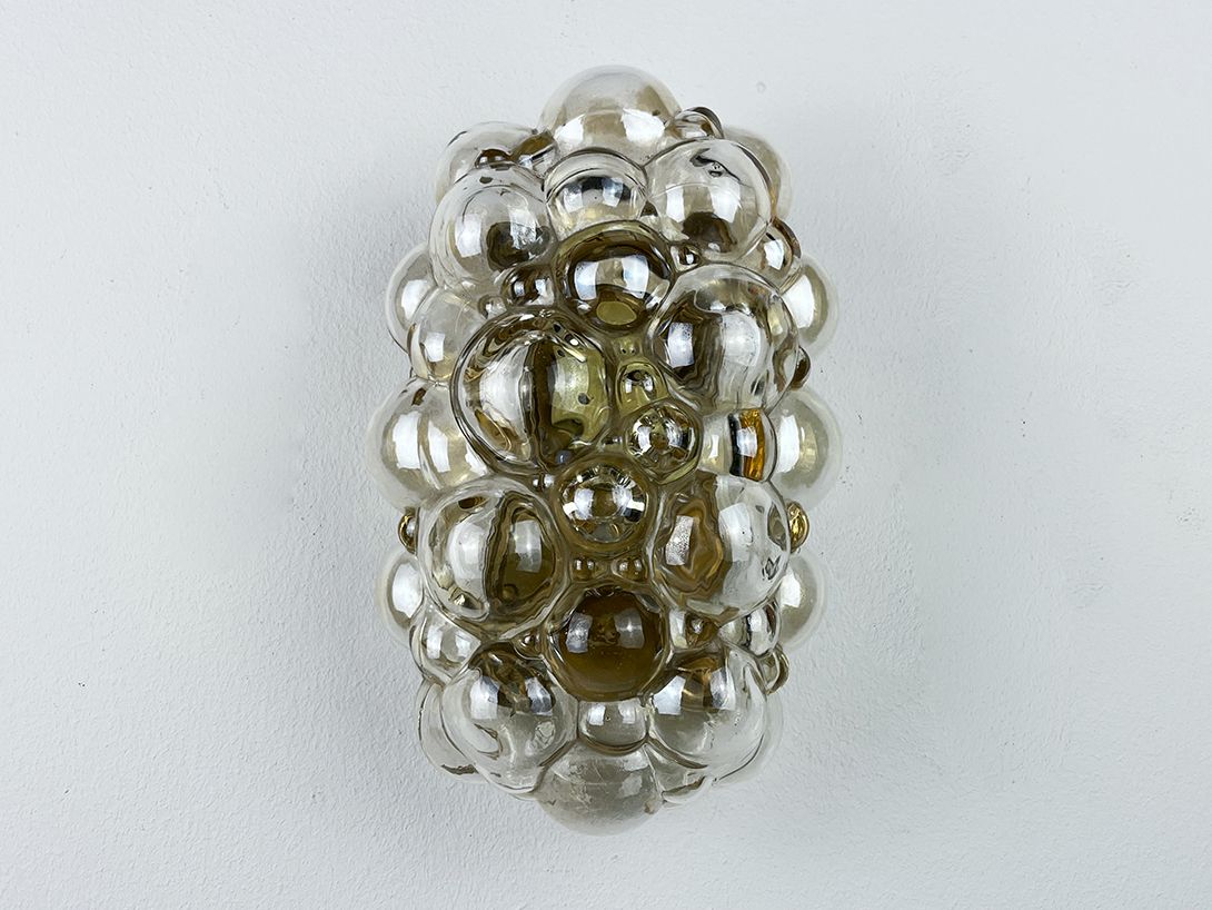 Foto Golden Bubble Glass Wall Lamp by Helena Tynell for Limburg, Germany 1960s h21