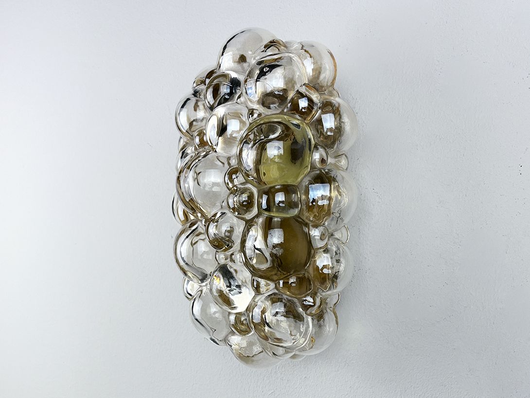 Foto Golden Bubble Glass Wall Lamp by Helena Tynell for Limburg, Germany 1960s h21