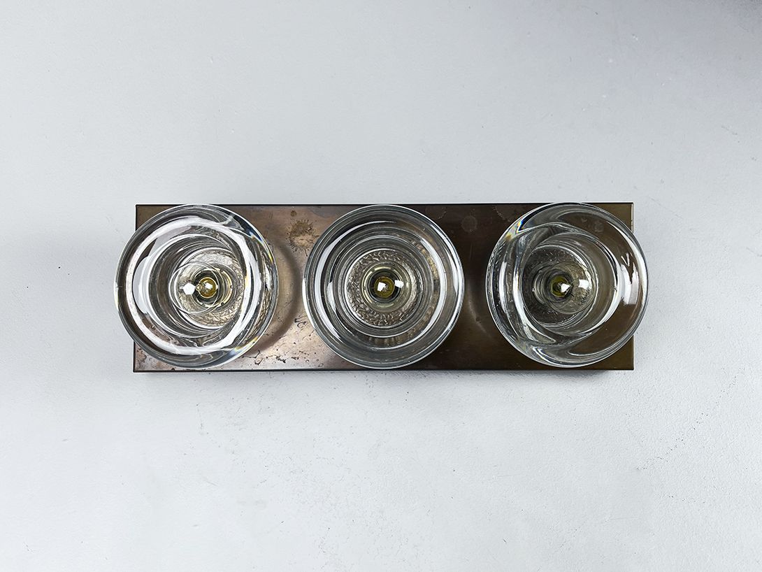 Foto Modern German Triple Wall Lamp Panel by Cosack Lights, 1970s