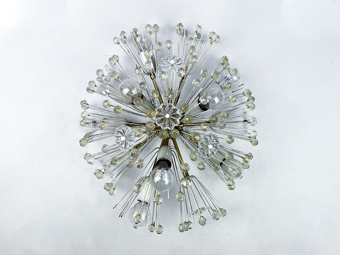 Foto Oval Starburst Space-Age Wall or Ceiling Lamp by Emil Stejnar, 1960s h46