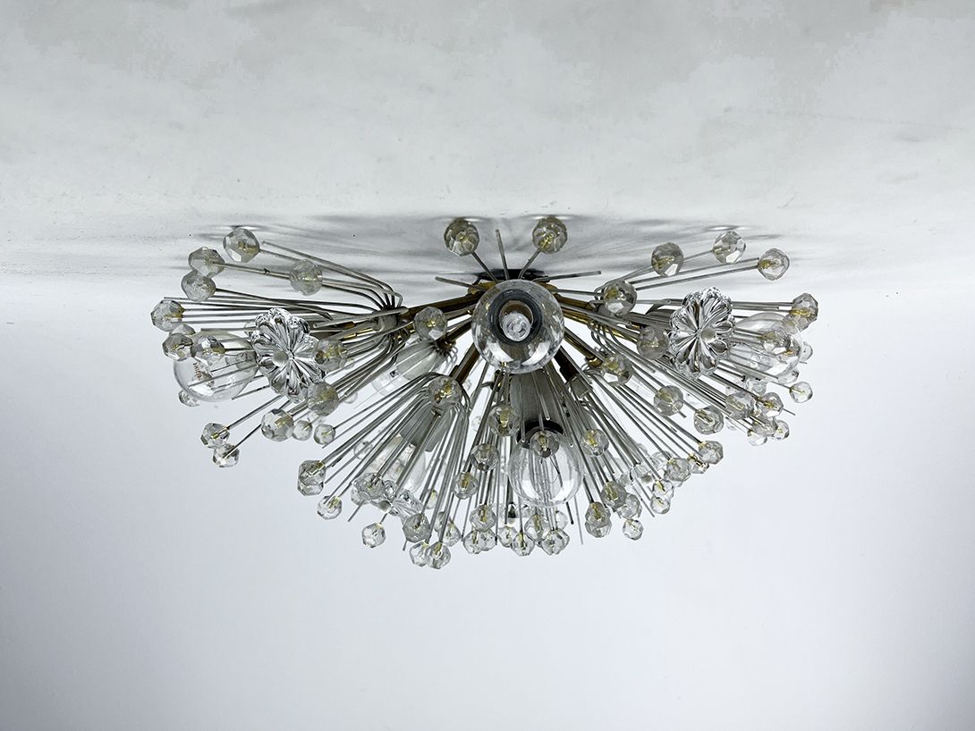 Foto Oval Starburst Space-Age Wall or Ceiling Lamp by Emil Stejnar, 1960s h46
