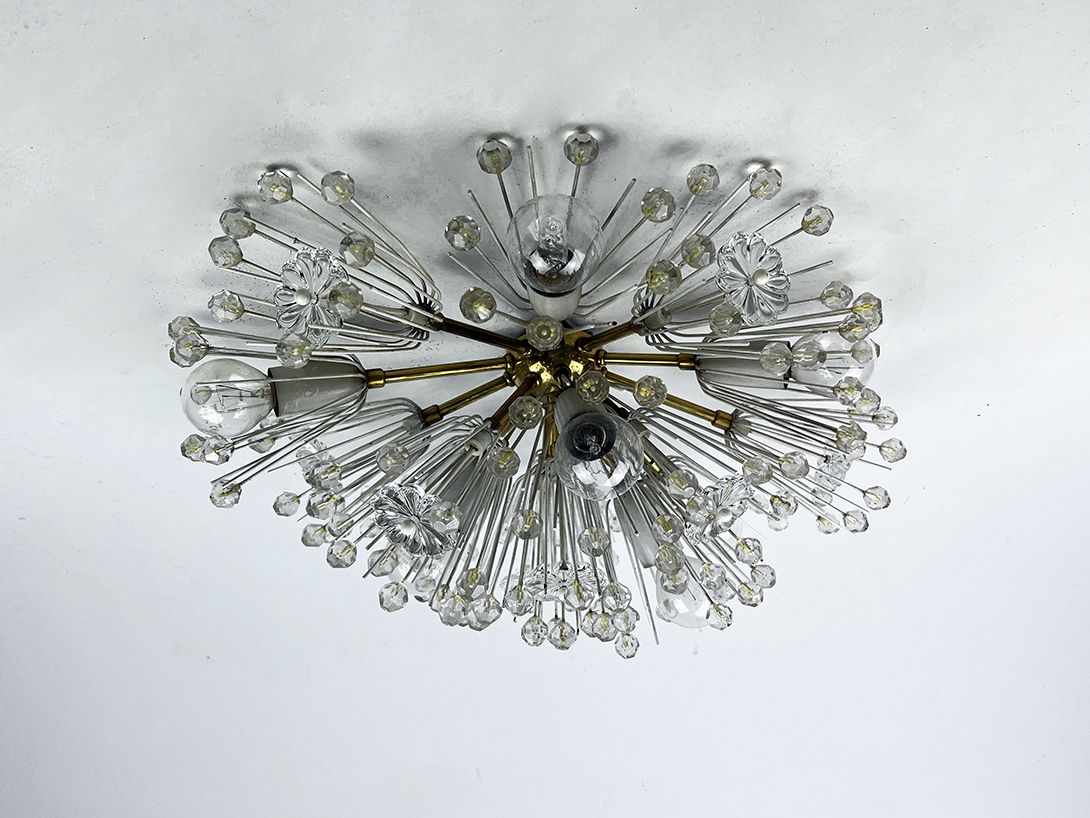 Foto Oval Starburst Space-Age Wall or Ceiling Lamp by Emil Stejnar, 1960s h46