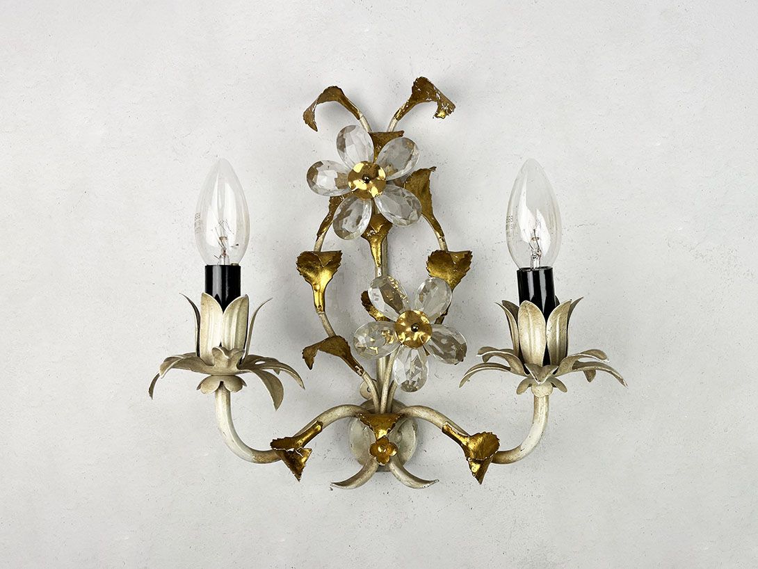 Foto French Floral Hollywood Regency Wall Lamp h31