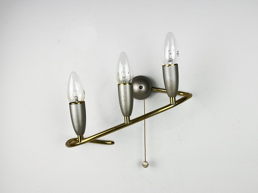 Foto Golden and Gray Triple Bedside Wall Lamp w32