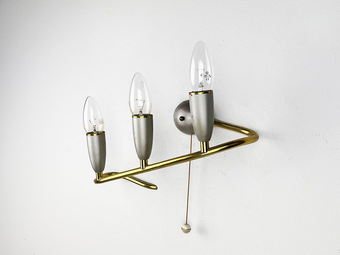 Foto Golden and Gray Triple Bedside Wall Lamp w32