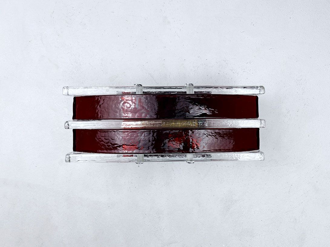 Foto Deep Red Thick Glass Wall Lamp h31