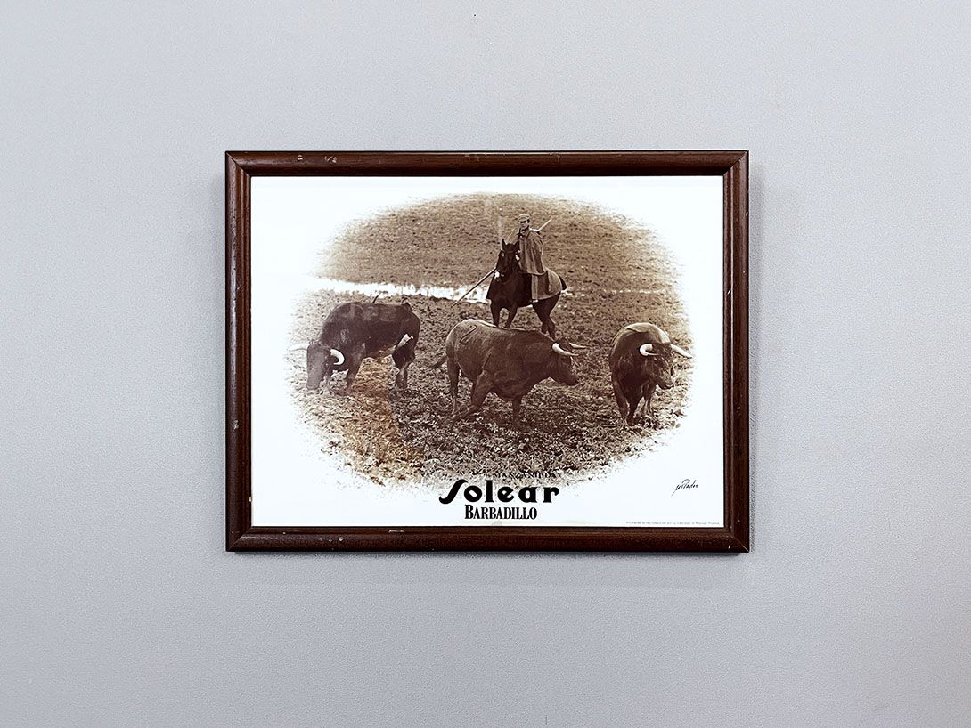 Foto Solear Barbadillo White Wine Advertisement with a Cowboy Herding Three Cows h34 14B23