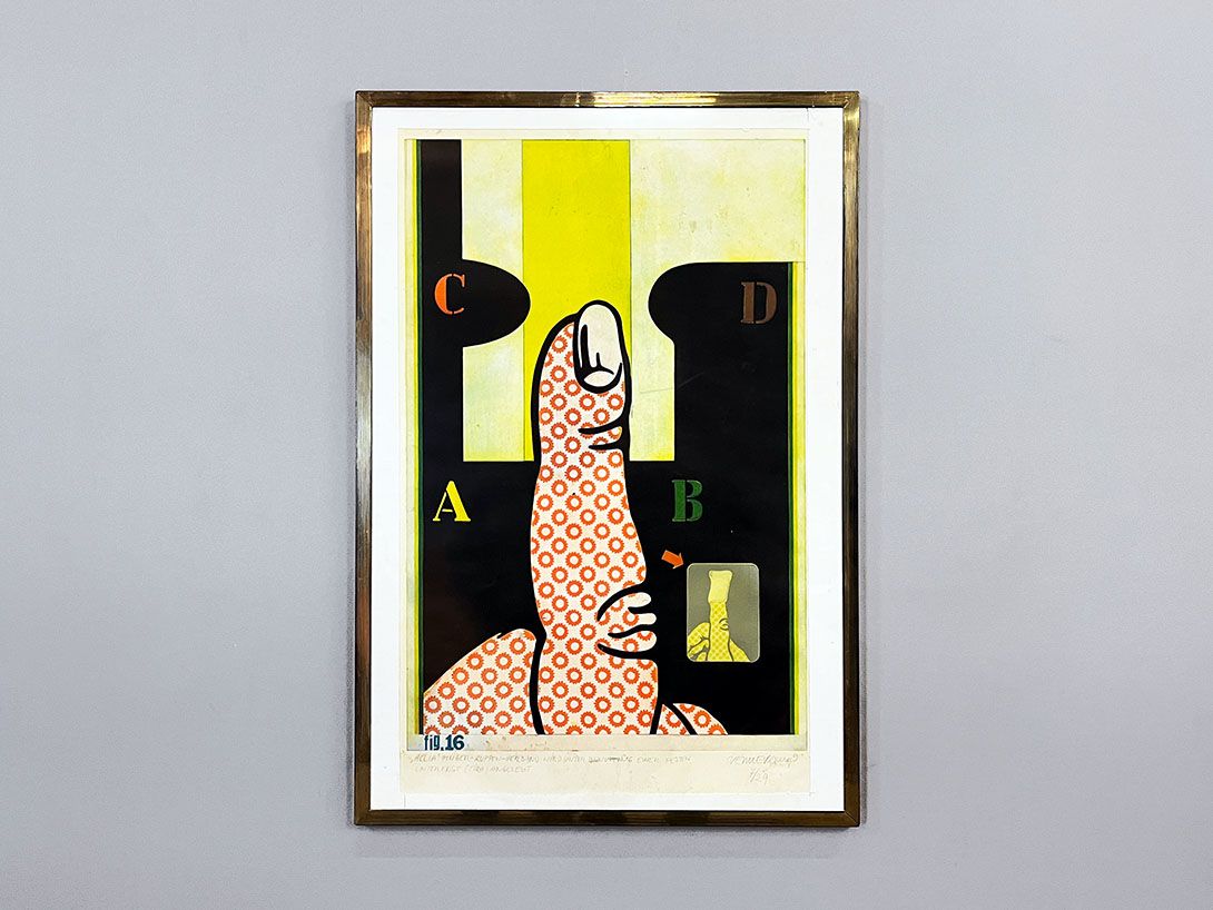 Foto Psychedelic Popart Print of a Finger with Four Letters h89 Y22