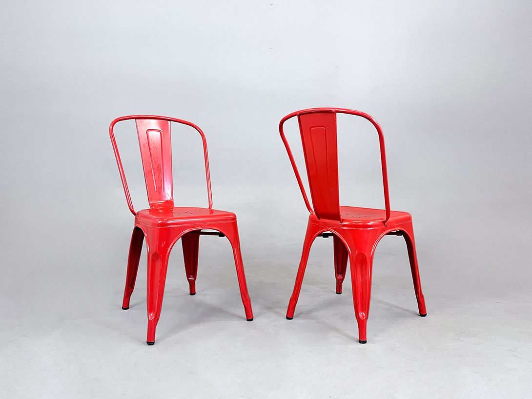 Foto Iconic Red Tolix Steel Chair France h85 sh45