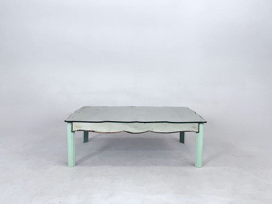 Foto Flat Turquoise Side Table with Mirror Top h29