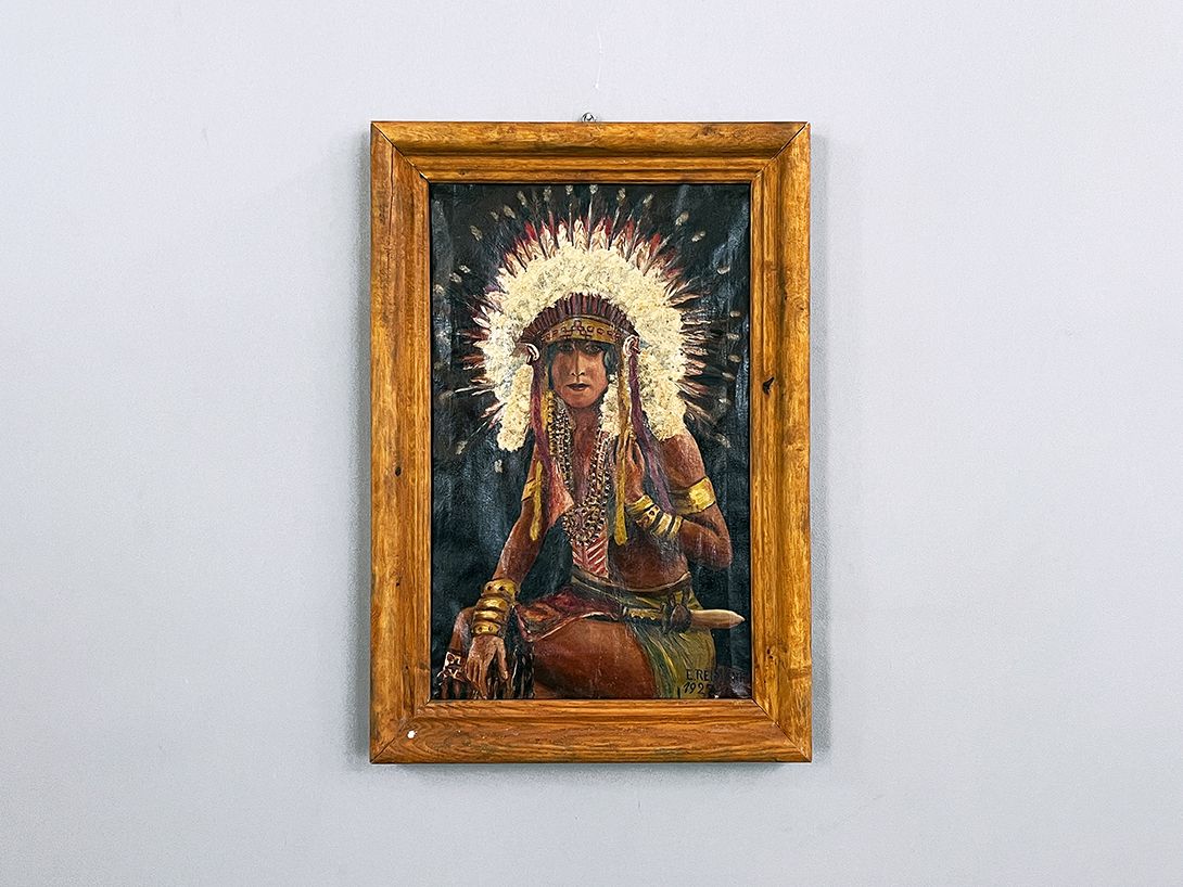 Foto Painting of a Native American Chief h72