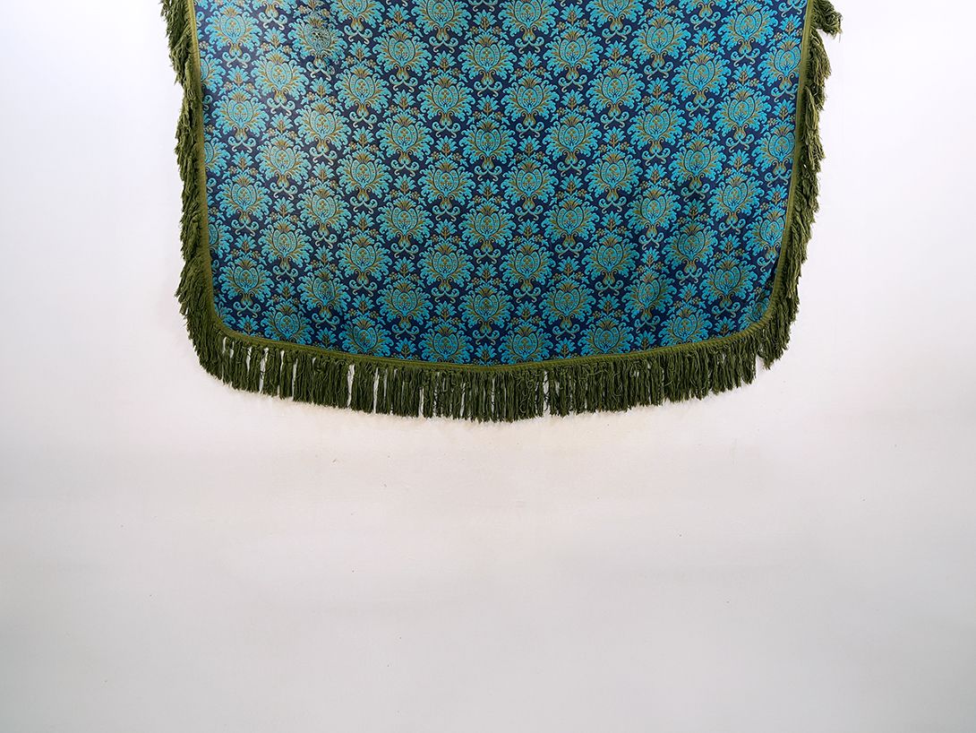 Foto Aquamarin Tibetan Bedspread, Blanket or Scarf L250x160