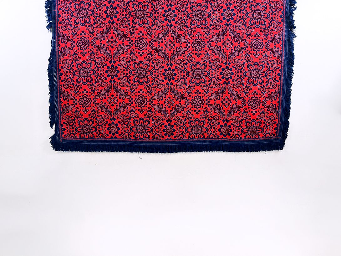 Foto Crimson Tibetan Bedspread, Blanket or Scarf L270x220