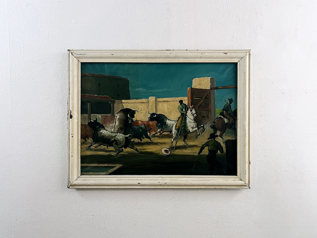 Foto Painting Picadores with Bulls h75 Z23