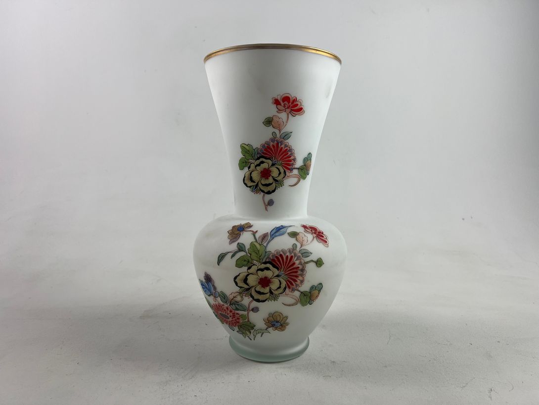 Foto Painted Milky Glass Flower Pot h33
