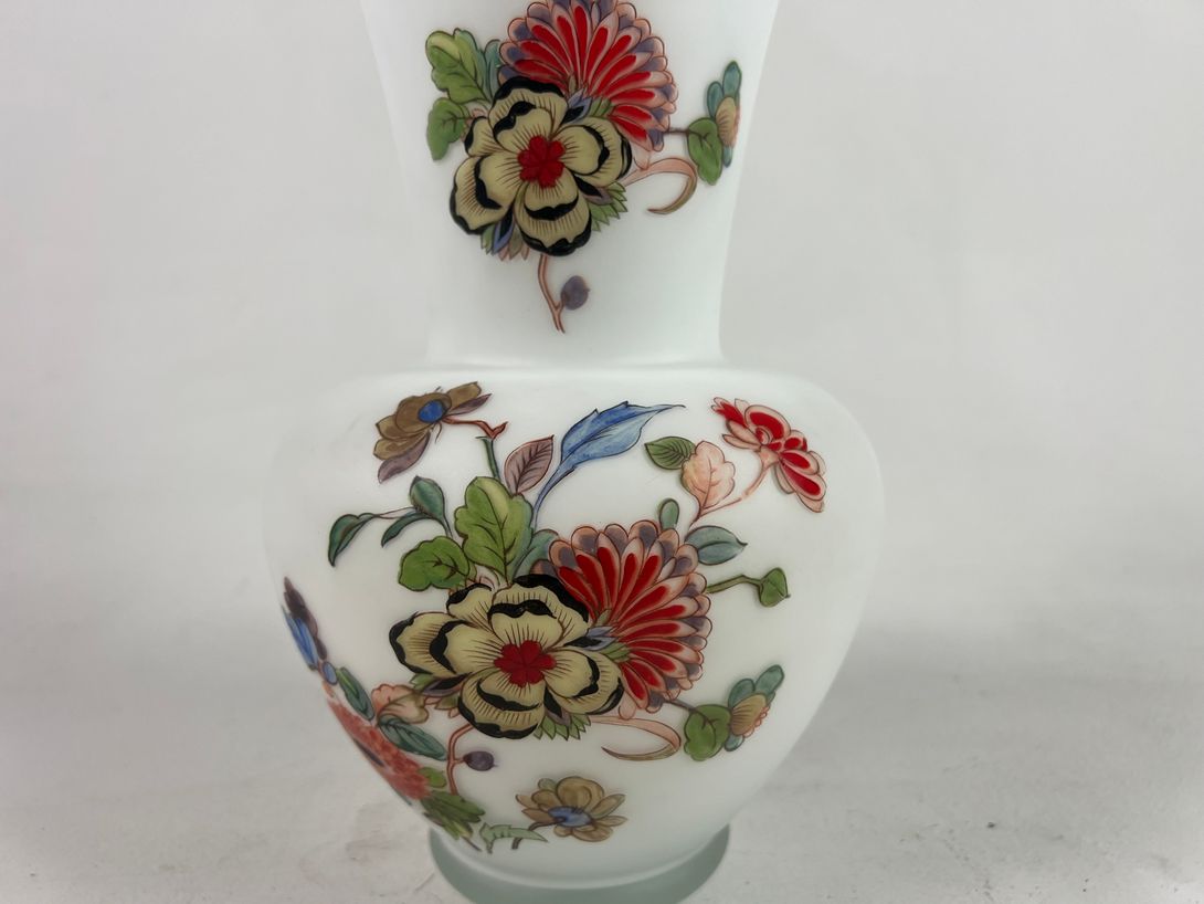 Foto Painted Milky Glass Flower Pot h33