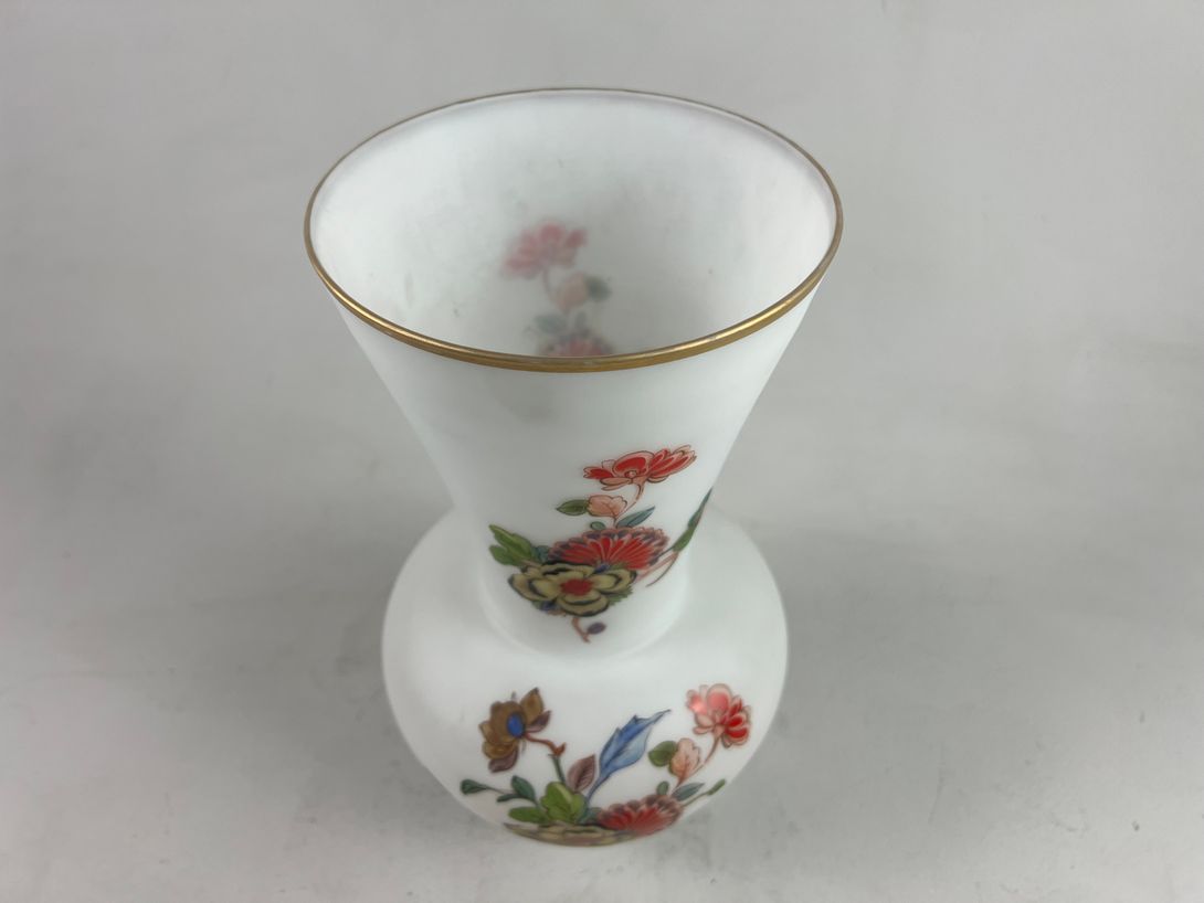 Foto Painted Milky Glass Flower Pot h33
